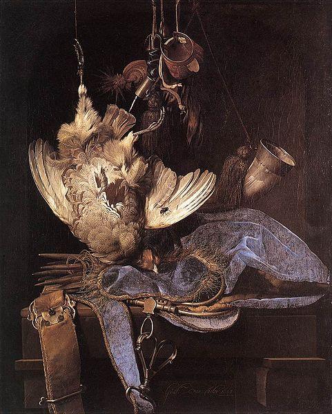 Aelst, Willem van Still Life with Hunting Equipment and Dead Birds China oil painting art